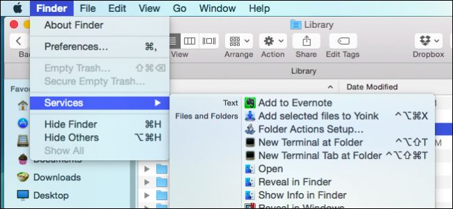 mac os open terminal from finder